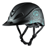 Turquoise Rose Rebel Helmet